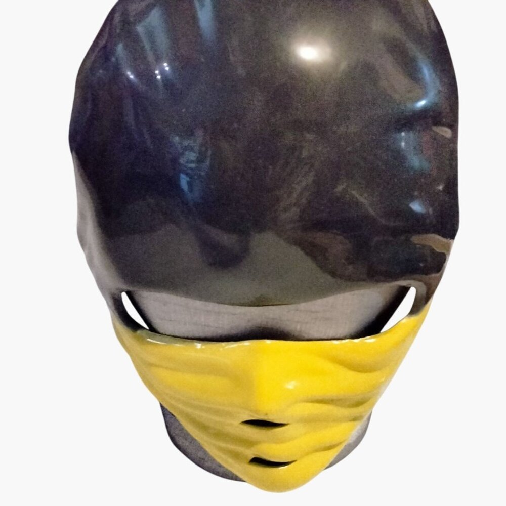 Yellow Black Ninja Mask Halloween Costume